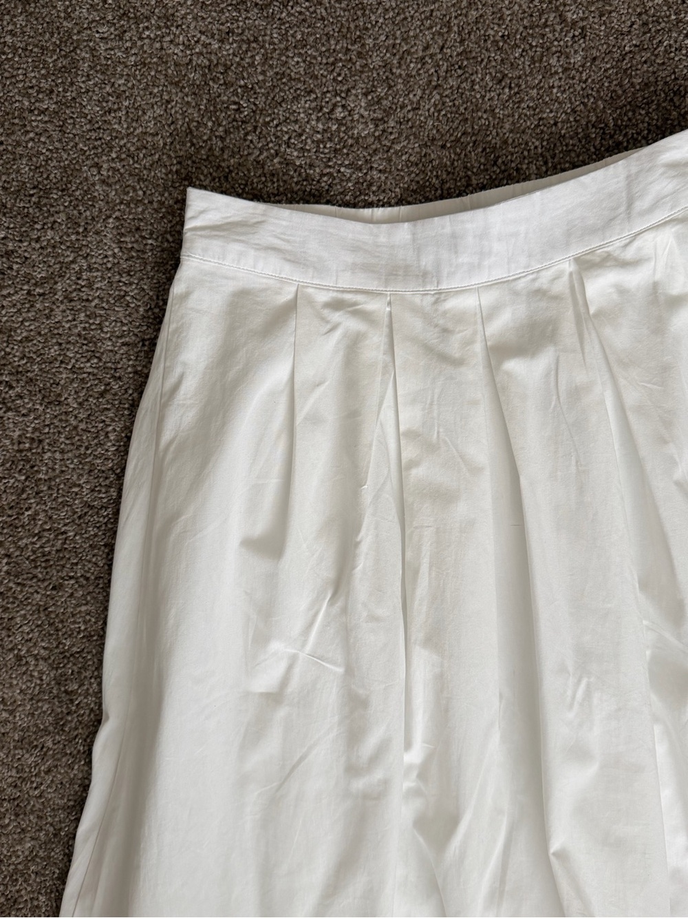 French Connection White Midi Skirt with Navy Trim - Picture 6 of 12